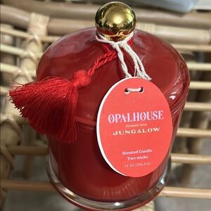 Opalhouse Red Candle with Gold Accent. Raspberry & Persimmon Scent